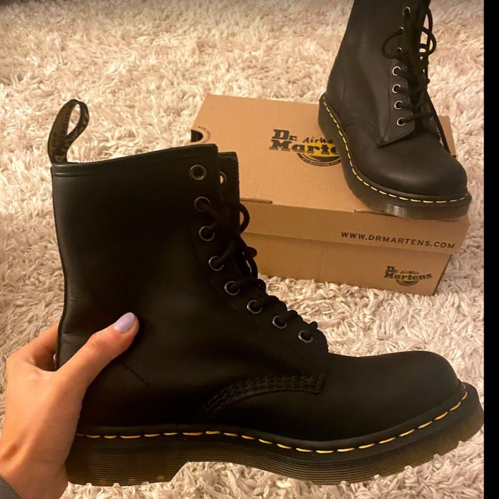 black doc martens! Worn once since purchasing